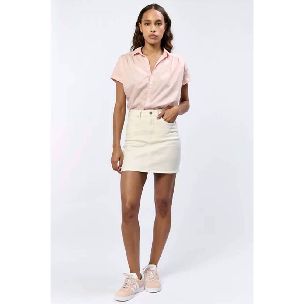 NEW DEAR JOHN DENIM quincy denim mini skirt in ivory